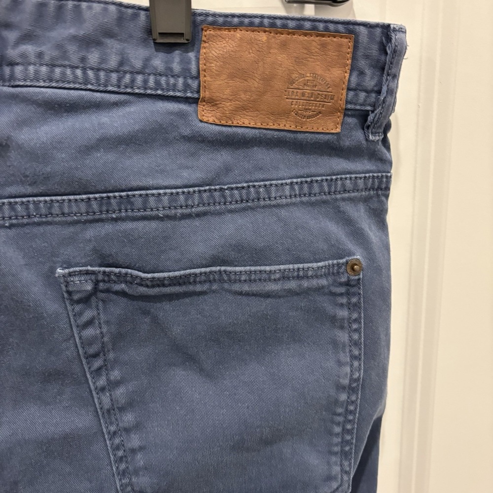 Zara Man | Navy Blue Slim Fit Cotton Twill Pants Men's Size 34 Casual 5 Pockets - Picture 3 of 8